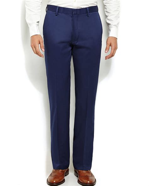 men's navy blue slacks.